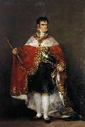 Portrait of Ferdinand VII of Spain in his robes of state Francisco de Goya